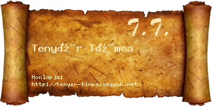 Tenyér Tímea névjegykártya