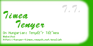 timea tenyer business card